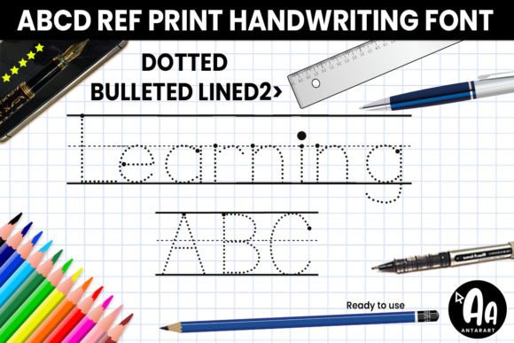 Abcd Ref Dotted Bulleted Lined2: A Thoughtful Display Typeface for Learning-Focused Layouts