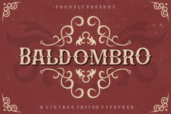Baldomero: A Vintage Tattoo Typeface That Commands Attention