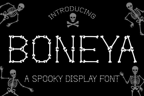 Boneya Display Font: Spooky Charm for Handmade Halloween Goods