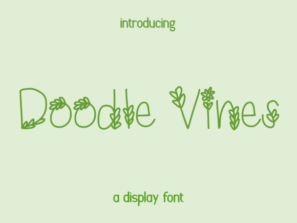 Doodle Vines: A Joyful Display Font for Thoughtful Digital Branding