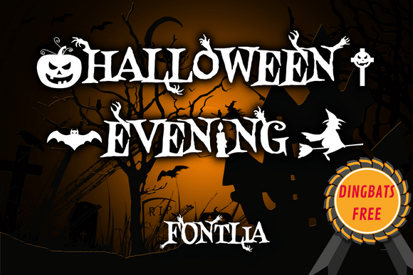 Halloween Evening: A Spooky Display Font That Grabs Attention
