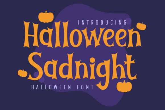 Halloween Sadnight: A Spooky Display Font for Digital Branding
