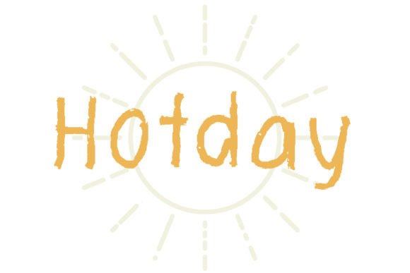 Hot Day: A Handmade Display Font That Feels Like Summer Light