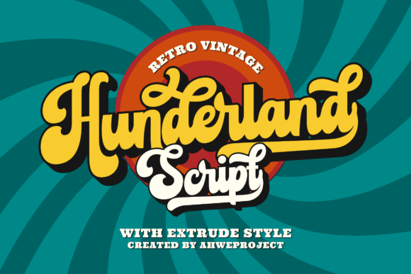 Hunderland: A Bold Retro Display Font for Small Business Branding