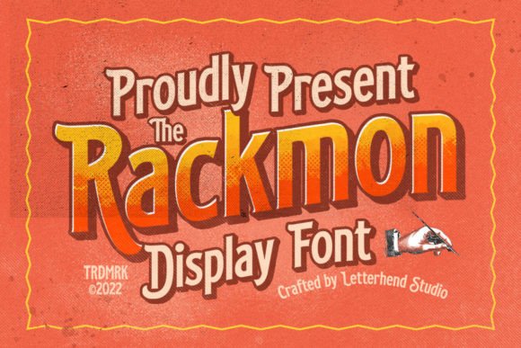 Rackmon: A Vintage Display Typeface That Cuts Through the Feed